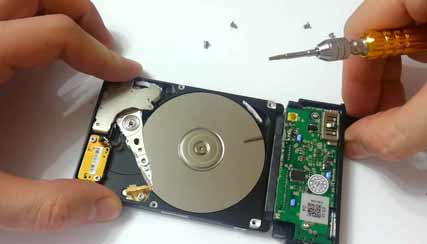 Disassembling a hard drive